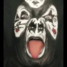 Kiss-face-painted