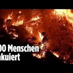 [Bild] Verheerende Waldbrände in Spanien zwingen Bewohner zur Flucht