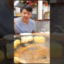 Hot Pot cooked in a GIANT WOK! #shorts