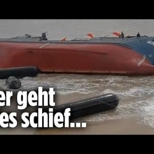 [독일 Bild紙] Stapellauf geht schief: China-Tanker kentert sofort