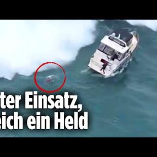 [독일 Bild紙] Unfassbare Heldentat der Küstenwache: Lebensretter springt todesmutig in 6-Meter-Wellen