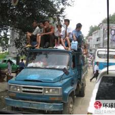 중국 쓰촨(四川)의 ‘트럭 택시’
