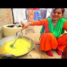 Village Food in India - SUPER SPICY Curry in Rural Punjab, India! Eating NORTH INDIAN Food!!