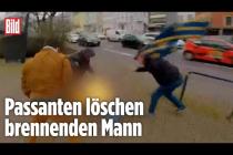 [독일 Bild紙] Feuer-Drama in Aachen: Mann steht in Flammen – Feuerzeug explodiert?