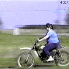 뚱보 여자 오토바이 실패