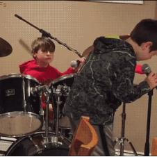 Boy-trips-drummer-rimshot