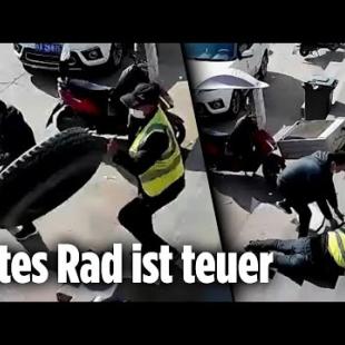 [독일 Bild紙] Lkw-Reifen wird zum Geschoss: Polizist rettet sich in letzter Sekunde | China