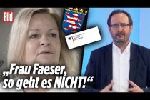 [독일 Bild紙] Hessen-Kandidatin oder Innenministerin: „Faeser muss sich entscheiden!“ | BILD meint