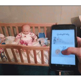 유아용 침대 흔들기 앱 오작동