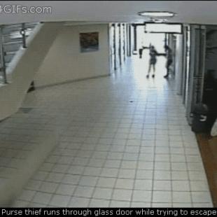 Purse-thief-escape-glass-door