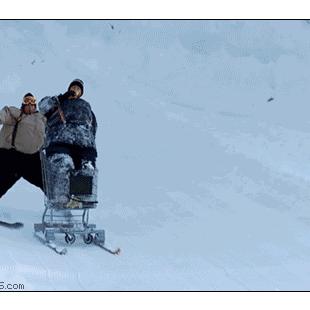 Shopping-cart-snow-sled