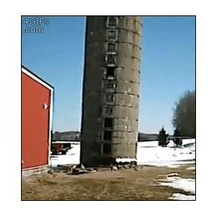 Strange silo collapse