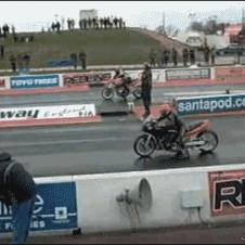 Motorcycle-dragster-double-fall