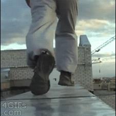 Rooftop dangerous flip
