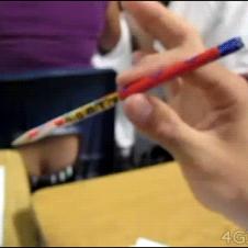 Pencil-crack-bullseye