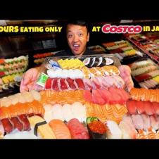 $0.50 SUSHI! 24 Hours Eating ONLY at Costco in Japan