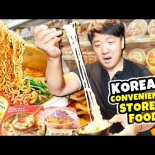 24 HOURS Eating KOREAN CONVENIENCE STORE FOOD! CU vs GS25