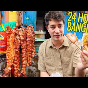 24 Hours of BANGKOK Street Food 🇹🇭 100 YEAR OLD Market, Candy Pork & Sriracha!!