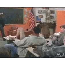 A student tries to mess with Chuck Norris.