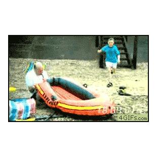 Inflatable-raft-head-explodes
