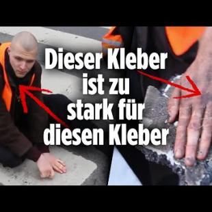[독일 Bild紙] Super-Kleber zu stark: Klima-Kleber hängt Stück Straße an der Hand