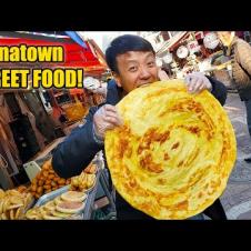 MASSIVE PANCAKE! Chinese STREET FOOD in Seoul CHINATOWN Tour