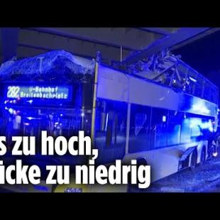 [독일 Bild紙] Bus-Unfall in Berlin: Doppeldecker-Bus rammt Brücke