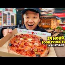 24 Hours Eating ONLY Food Truck Eats in Portland Oregon | FOOD TRUCK Sushi!
