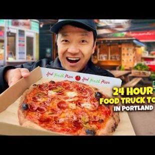 24 Hours Eating ONLY Food Truck Eats in Portland Oregon | FOOD TRUCK Sushi!