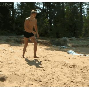 호수 다이빙 실패