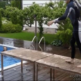Pool-table-diving-board
