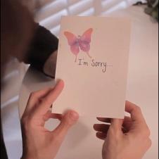 A "Sorry" card contains a surprise inside