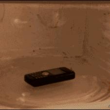 Mobile-phone-microwaved