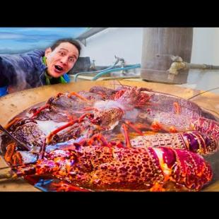 New Zealand LOBSTER BOIL!! Crayfish + Foot-Long Fish and Chips in Kaikōura!!