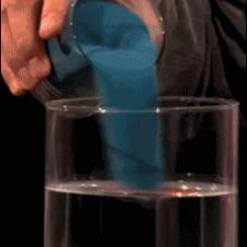 Hydrophobic sand in water