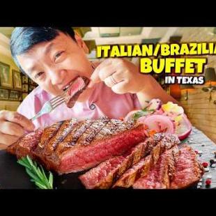 ALL YOU CAN EAT Italian Brazilian BBQ Buffet in Dallas FRESH Pasta & ENDLESS Meat!