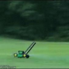 Flying-lawn-mower