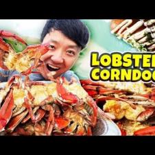 LOBSTER CORNDOG & #1 BEST Garlic Blue Crab | SEAFOOD TOUR Of Tampa Florida
