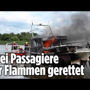 [독일 Bild紙] Feuer auf der Elbe: Sportboot brennt völlig aus