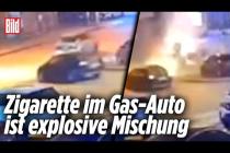 [독일 Bild紙] SUV explodiert beim Abbiegen: Gastank fliegt in die Luft | China