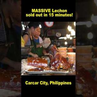 Giant Lechon Gone in 15 Minutes at This Filipino Market! #shorts