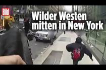 [독일 Bild紙] Mitten in New York | Polizist verfolgt Ladendieb mit dem Pferd