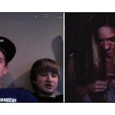 A girl on chatroulette turns into a demon.