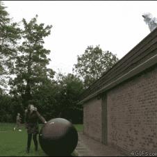 Fitness-ball-roof-jump