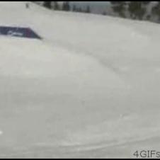 스키 박스 점프실패