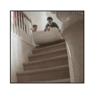 Mattress-stairs-sledding-fail