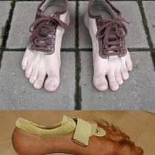 맨발모양 신발