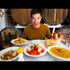 Secret Greek Taverna!! ATHENS CENTRAL MARKET Street Food Tour - Seafood + AMAZING Pork Chops!!