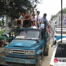 중국 쓰촨의 ‘트럭 택시