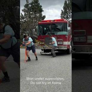 Using a Backpack to Pull a Firetruck